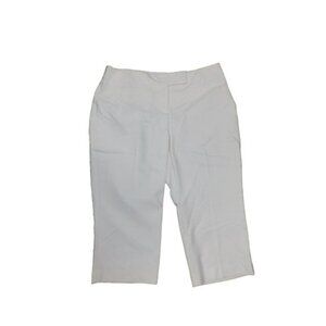 Apt. 9 Size 10P Petite Curvy Capri Mid Rise White Pants NWT $44
